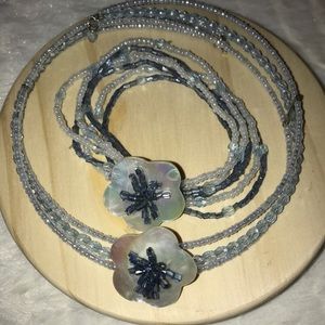 Light Blue Necklace and Bracelet set